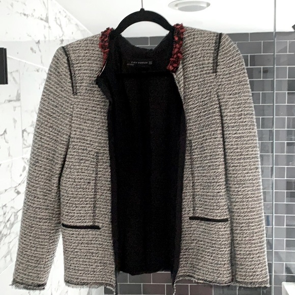 Zara Beaded Tweed Blazer - Picture 2 of 3